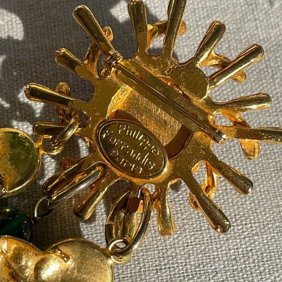 Vintage Philippe Ferrandis Poured Glass Brooch. - Picture 6 of 7